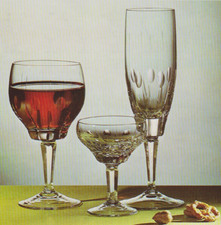 6 edle Kristall-Sektgläser, mundgeblasen und handgeschliffen, Glashütte Eisch