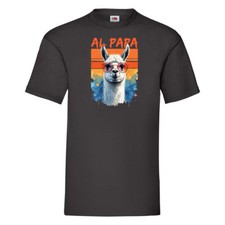Alpapa | Lama | Vatertag | Vater v2 T-Shirt Schwarz