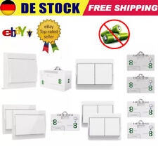 230V 433Mhz Funk Schalter Set Wand-schalter Doppelschalter Lichtschalter Taster
