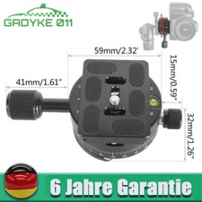 Universal Schnellwechselplatte Klemme Arca Swiss 360 Grad Panoramarootation 1/4"