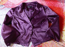 Vero Moda Bolero Gr. 38 lila Damen Kurz-Blazer Sakko Jacke Satinartig Aufschläge