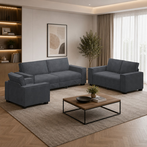 Tlg sofagarnitur samt sofa - 3-tlg.,