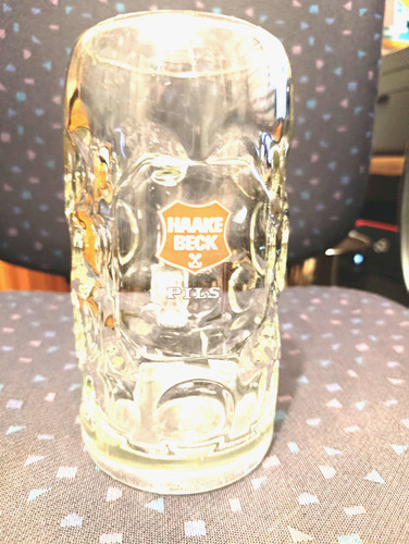 Bierkrug glas mit henkel - glas,