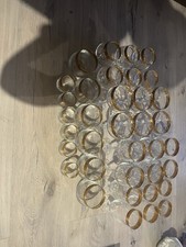 36 Gläser Set, Gold Rand