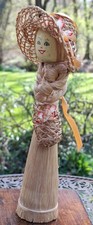 Bast Stroh Holz Puppe v. d