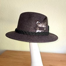 Herren Hut, Loden, Tracht, Braun, Gr. 56, Zustand hervorragend