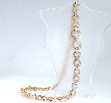 Infinity 585er Gelbgold 14 Karat Collier + ca 4 Karat Diamanten W/SI1 - 41 cm