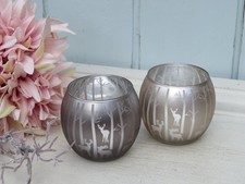 Windlicht Glas Winterwald