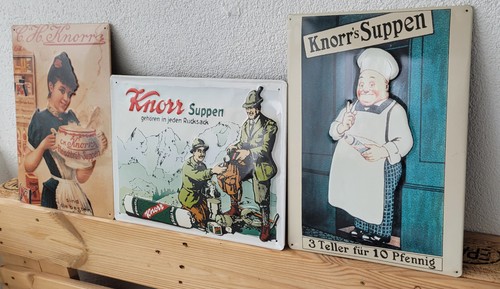 Knorr werbe blechschilder - -,