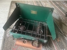 Antik,Orginal Canada Coleman Benzinkocher Campingkocher 2-Flammen,1956-1962,RAR