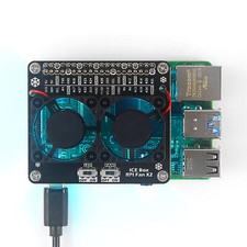 für Raspberry Pi 4B/3B+/3B Kühler Lüfter Expansion Board LED Hitze Platine Teil