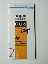 Flugplan Düsseldorf Airport Timetable 1995