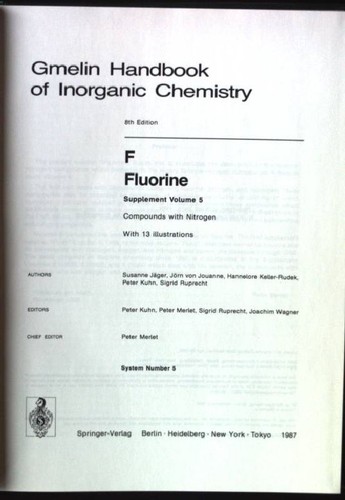 Gmelin handbook inorganic - handbook,
