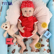 IVITA Niedliches molliges Baby Mädchen 19''Ganzkörper-Silikon-Reborn-Baby-Puppe