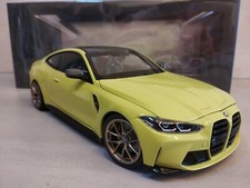 BMW M4 G82 Coupe Gelb Yellow Tuning 20" Drehbar & Lenkbar 1:18 Minichamps OVP