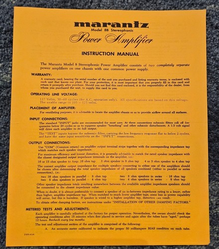 Marantz model instruction - model,