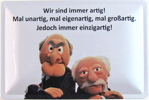 Blechschild 20x30 muppets - blechschild,