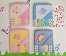 Badehandtuch Kapuzenhandtuch Tiere mit 5 Waschlappen Größe 75 x 75 cm