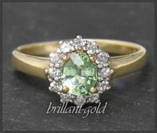 Gold Ring mit 1,65ct grünen &