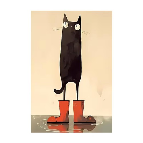 Leinwanddruck katze cartoon - katze,