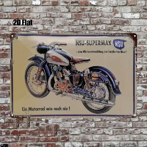 Blechschild nsu ein motorrad - ein,