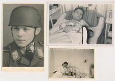 141915: Portraitfoto Obergefreiter FALLSCHIRMJÄGER, Stahlhelm, Lazarett Athen