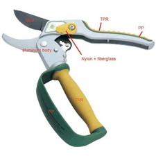 Astschere mit Ratsche, die Gartenschere Ambosschere für leichtes Schneiden