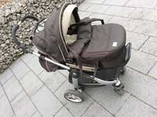 Teutonia Kinderwagen Cosmo mit Vario Plus Tragetasche, schwarz/braun, tip top