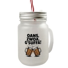 Zwei Bierkrüge Oans, zwoa