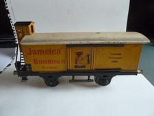 Antikspielzeug, Eisenbahn,Spur 1, Märklin, Geschlossener Güterwag., Bananenwagen