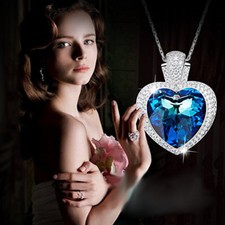 Luxus Halskette Collier Herz