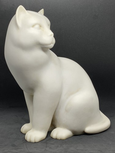 Große antike alabaster katze - antike,