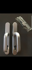 Türgriff Türklinke Haustürgriff Drückergarnitur  für Nebeneingangstür Silber