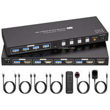 4 Port HDMI KVM Switch 4 PC 1