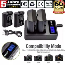 2*2800mAh EN-EL15 A Akku &