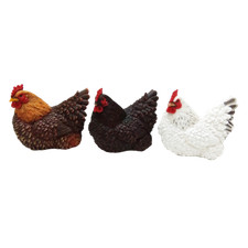 Gartenfigur Huhn liegend