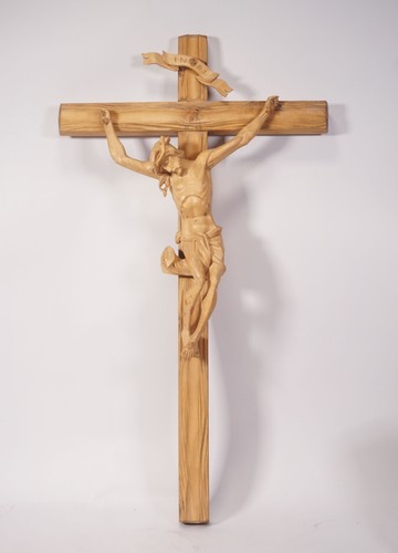 Großes antikes holz inri - großes,