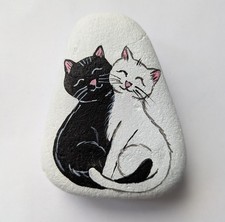 Bemalter Stein, Katzen 