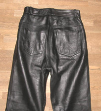 - YESSICA - Damen- LEDERJEANS / Lederhose in schwarz aus Lamm- Nappaleder Gr. 36