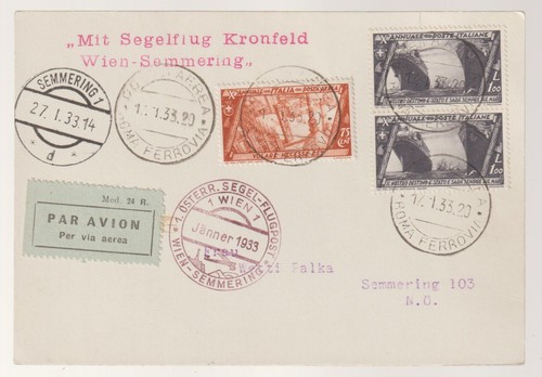 1933 segelflug wien - segelflug, wien-semmering