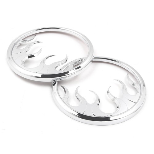 Chrom flamme lautsprechergrill - chrom,
