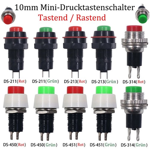 10mm mini runde drucktaster - runde,