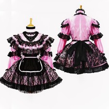 Girl Maid Sissy Pink Satin