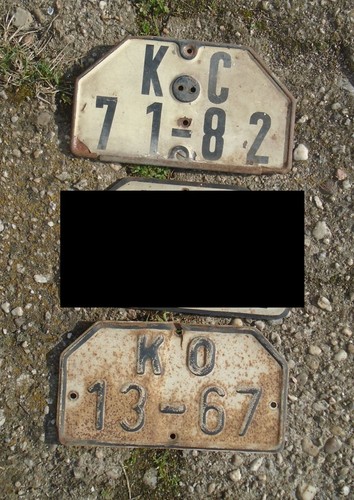 Altes schild nummernschild - schild,