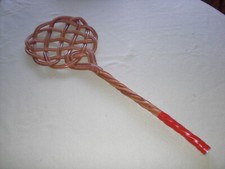 Teppichklopfer 75cm - 60er Jahre Teppich Klopfer gepflochten - Vintage