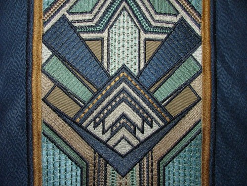 Art deco bestickt - art,