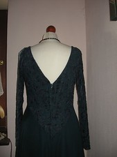 Vintage ~ Abendkleid Alfred Angelo ~ dunkelgrün Kleid lang GR. 36-38 - retro
