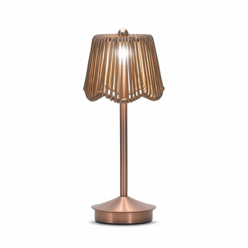 Tischlampe mit rattanschirm - tischlampe,