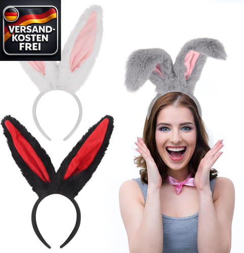 Haarreif mit hasenohren - mit,