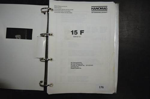 O176 hanomag parts book - hanomag, parts-book